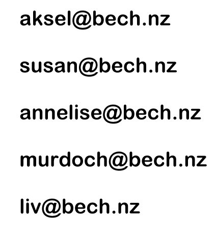 Email Aksel, Susan, Annelise, Murdoch and Liv